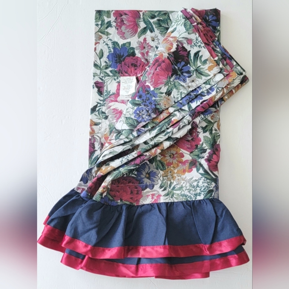 2 JCPenney Floral Ruffled Curtain - Multicolor
